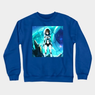 Anime Girl on an Ice Planet Crewneck Sweatshirt